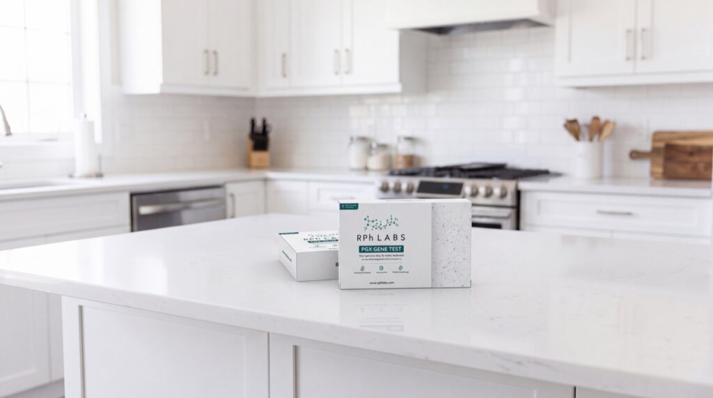 RPh Labs pharmacogenomic testing kit box